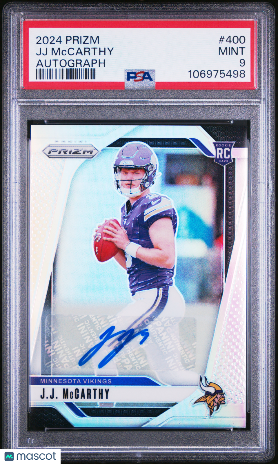 2024 Panini Prizm Jj Mccarthy Autograph PSA 9