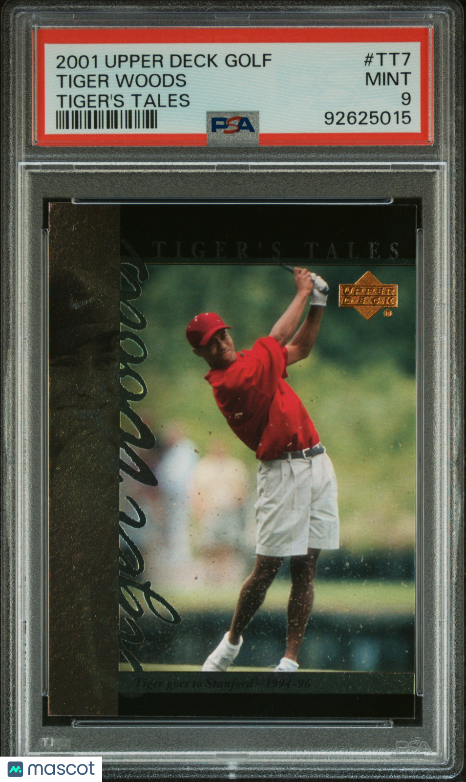2001 Upper Deck Tiger'S Tales Tiger Woods #TT7 PSA 9