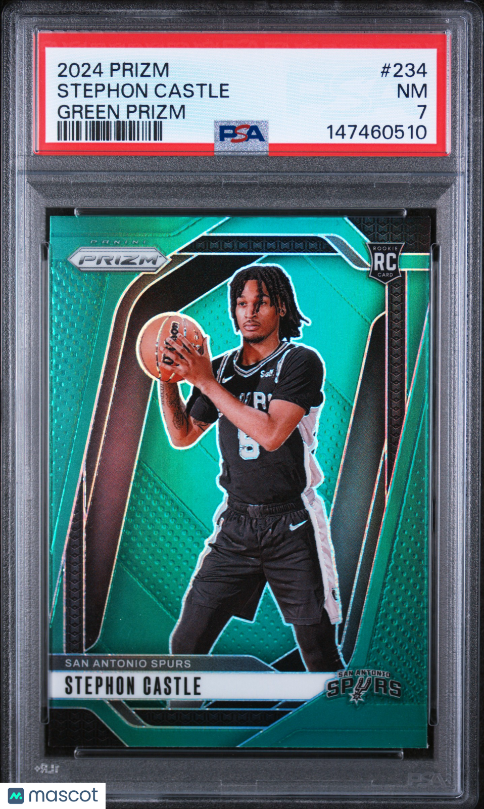 2024 Panini Prizm Stephon Castle Green Prizm PSA 7