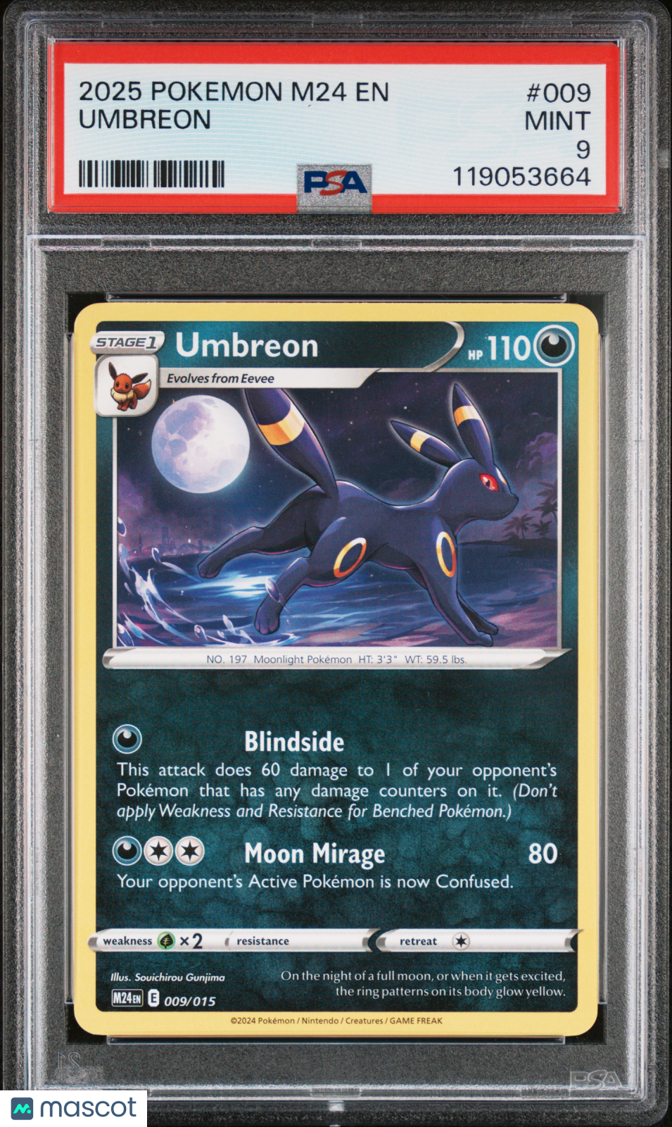 2001 Pokemon Neo Discovery Umbreon 1st Edition PSA 9