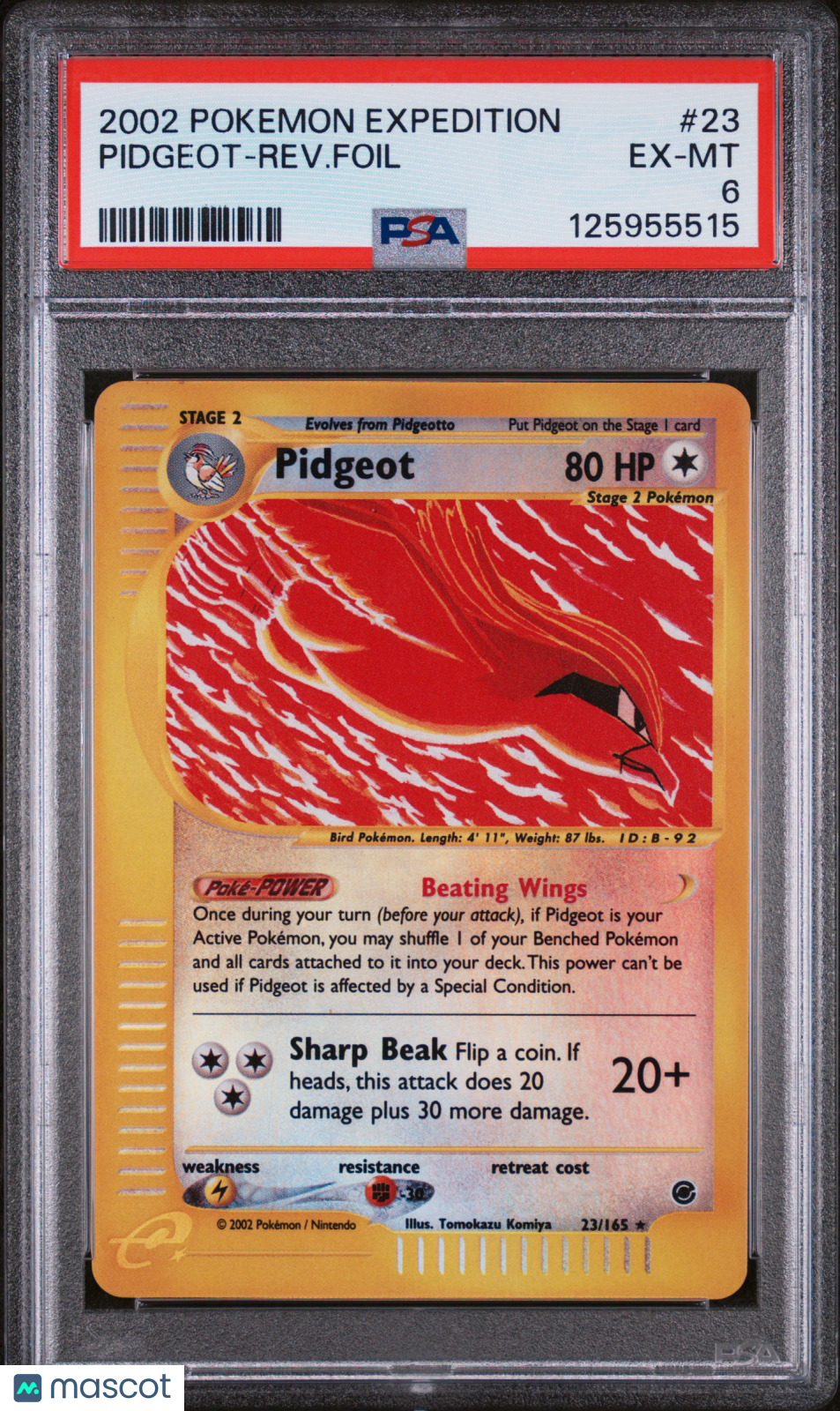 2002 Pokemon Expedition Pidgeot-Rev.Foil PSA 6
