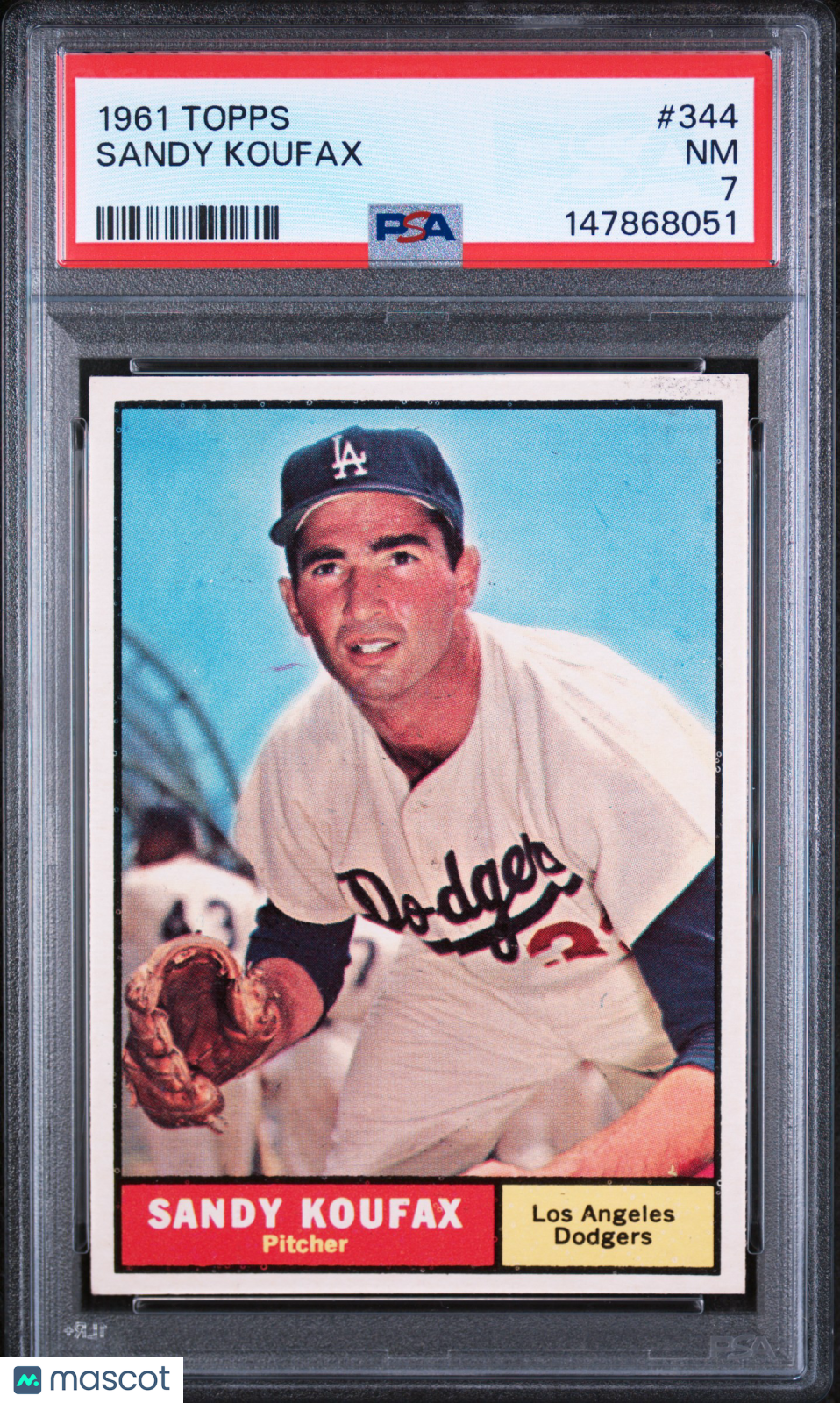 1961 Topps Sandy Koufax PSA 7