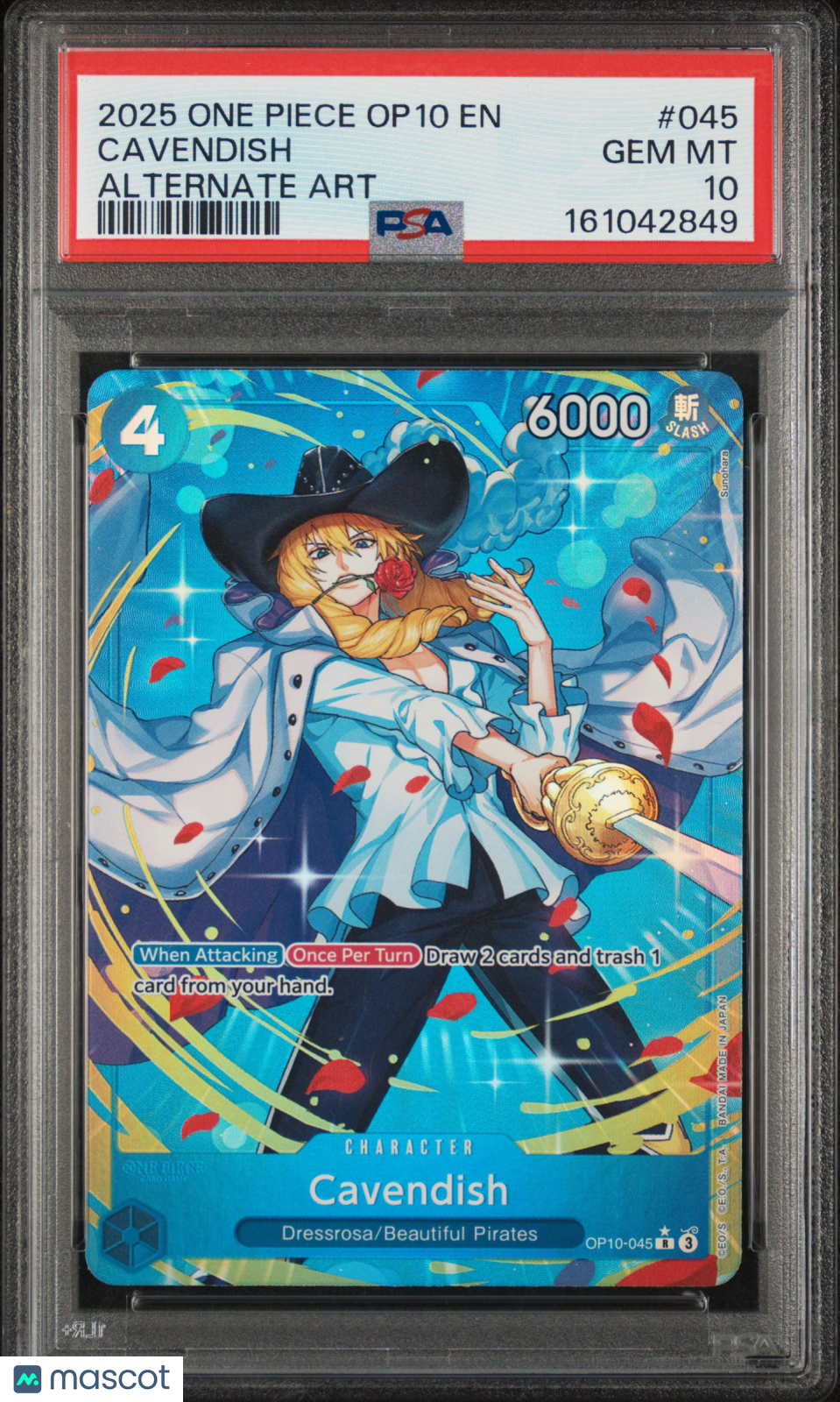 2025 One Piece Op10-Royal Blood Cavendish Alternate Art PSA 10