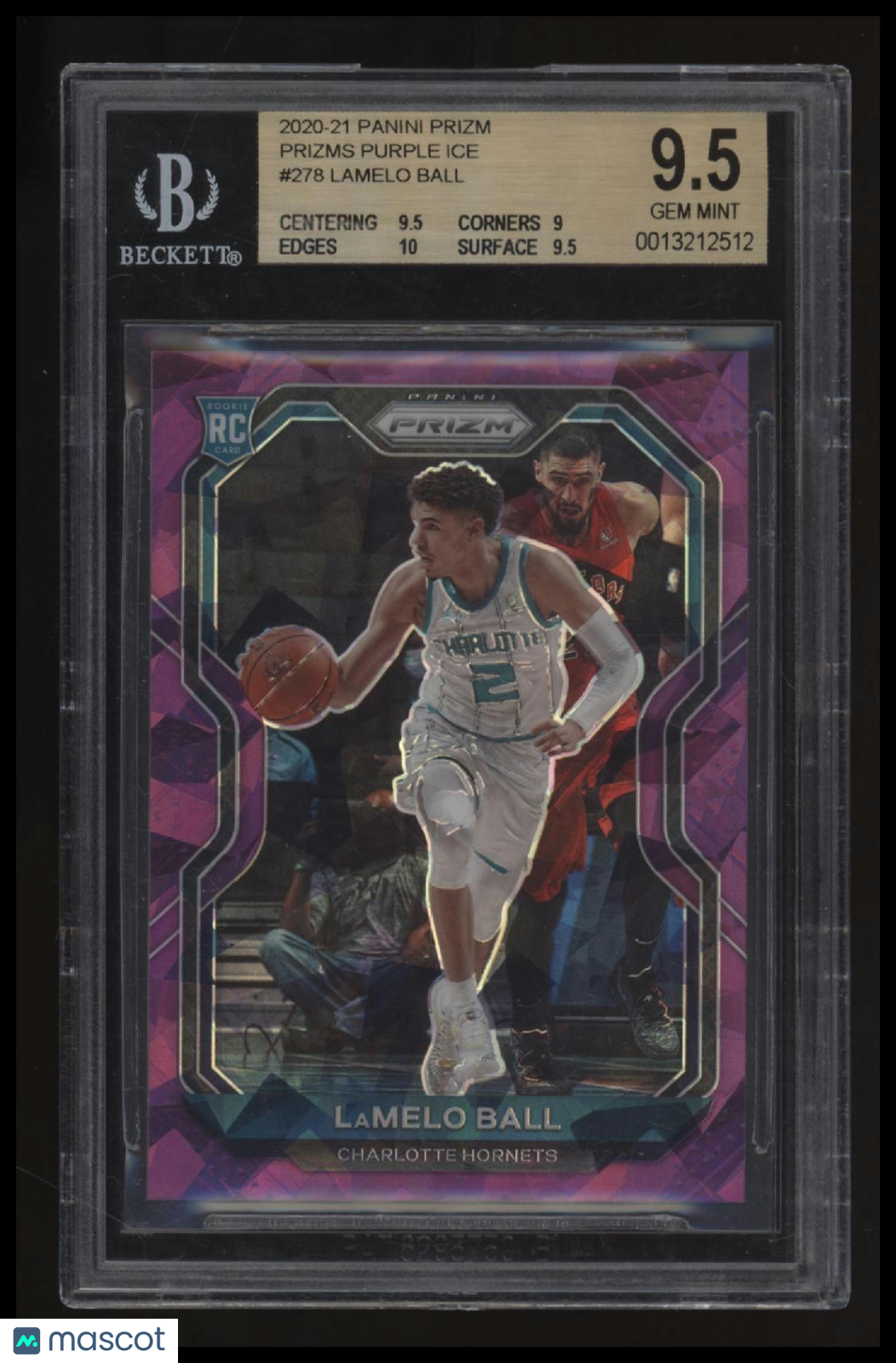 2020-21 Panini Prizm Prizms Purple Ice LaMelo Ball BGS 9.5