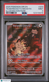 2025 Pokemon Dri En-Destined Rivals Team Rocket'S Meowth Illustration Rare PSA 9
