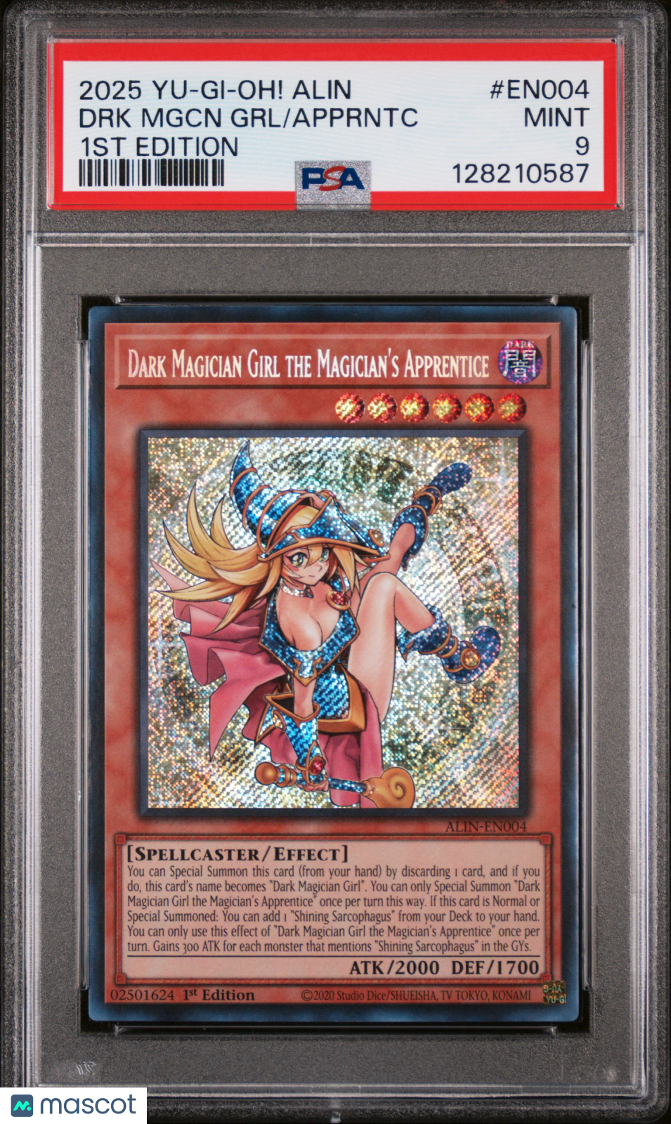 2025 Yu-Gi-Oh! Alin-Alliance Insight Drk Mgcn Grl/Apprntc 1st Edition PSA 9