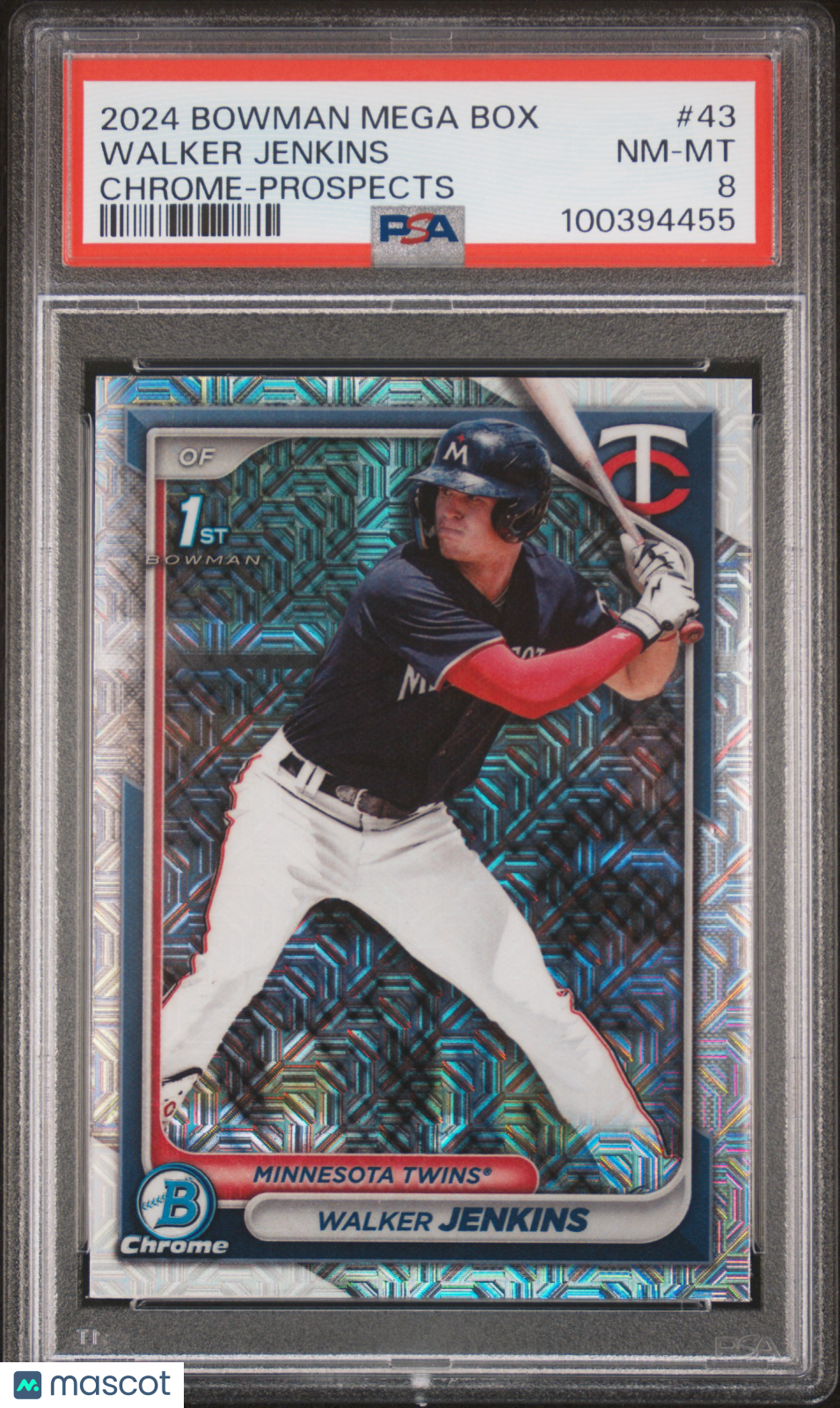 2024 Bowman Mega Box Chrome Prospects Walker Jenkins PSA 8