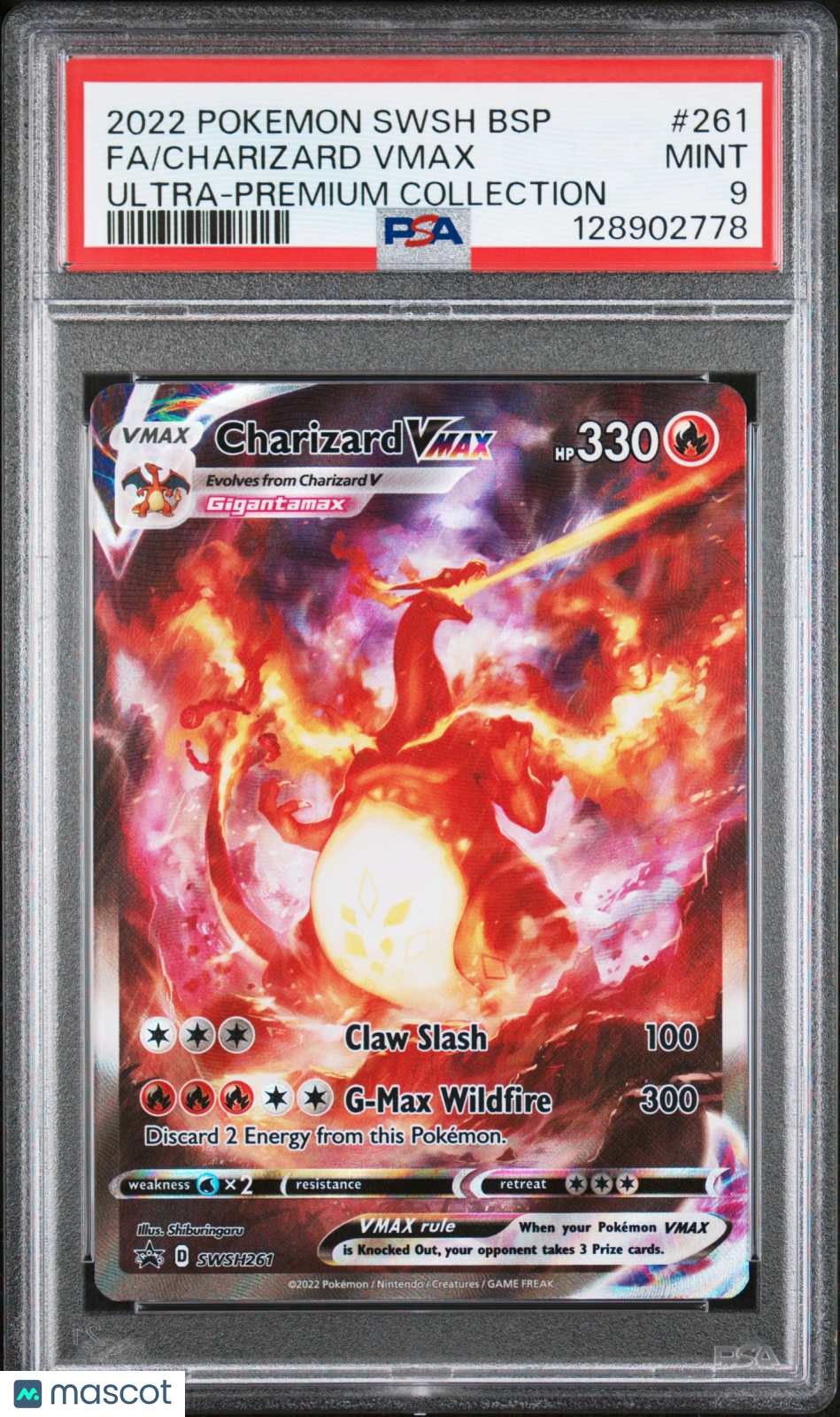 2022 Pokemon Swsh Black Star Promo Charizard Vmax Ultra-Premium Collection PSA 9