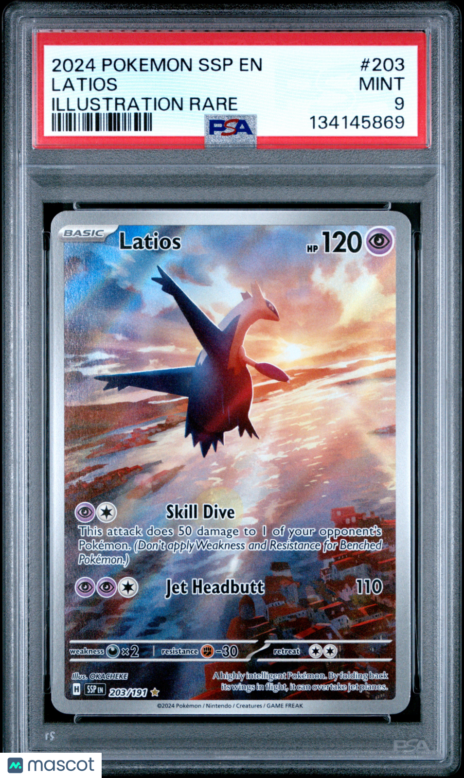 2024 Pokemon Ssp En-Surging Sparks Latios Illustration Rare PSA 9