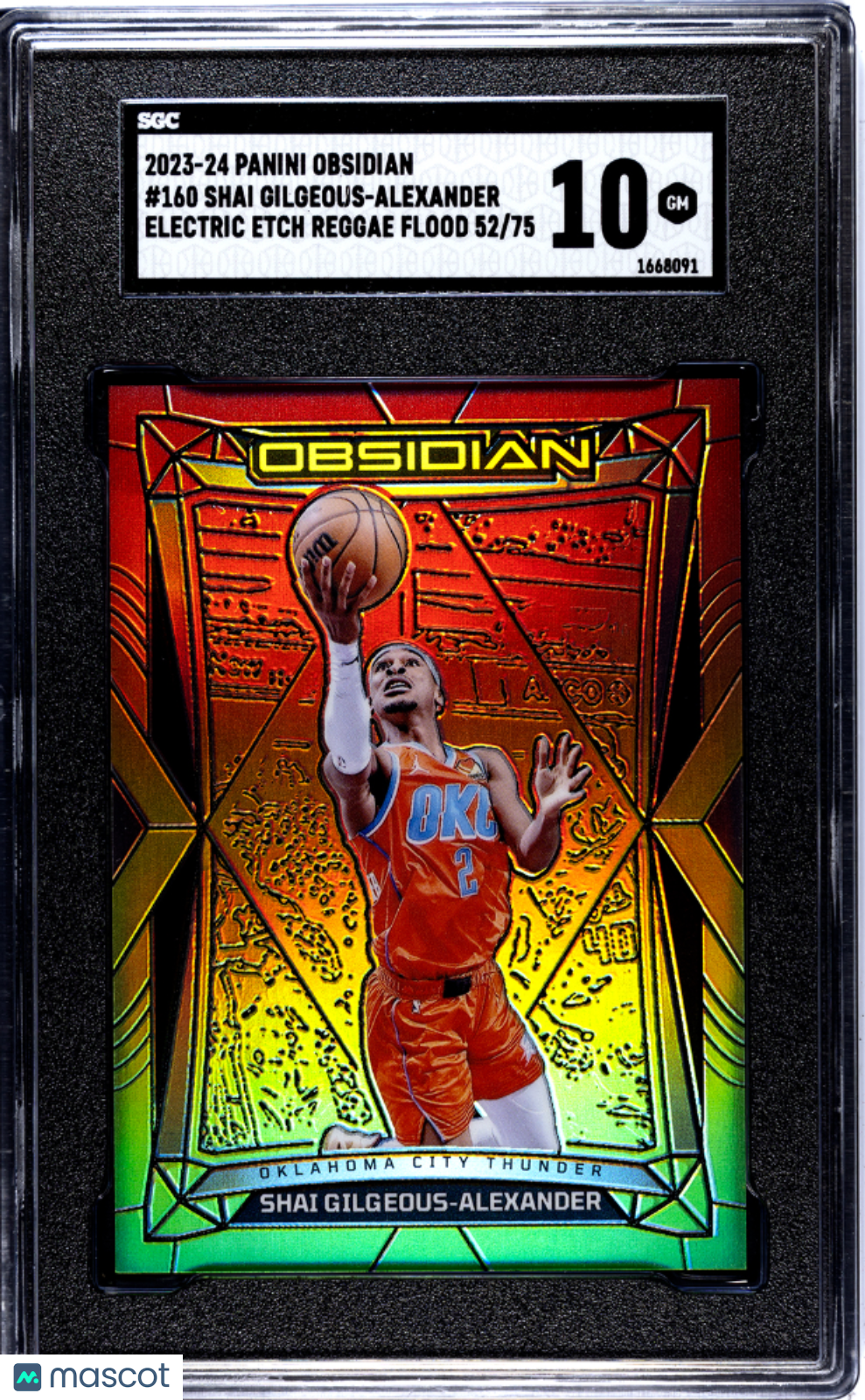 2023-24 Obsidian Shai Gilgeous-Alexander Electric Etch Reggae Flood SGC 10