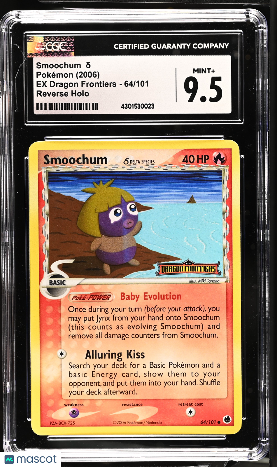 2006 EX Dragon Frontiers Smoochum Delta Species CGC 9.5