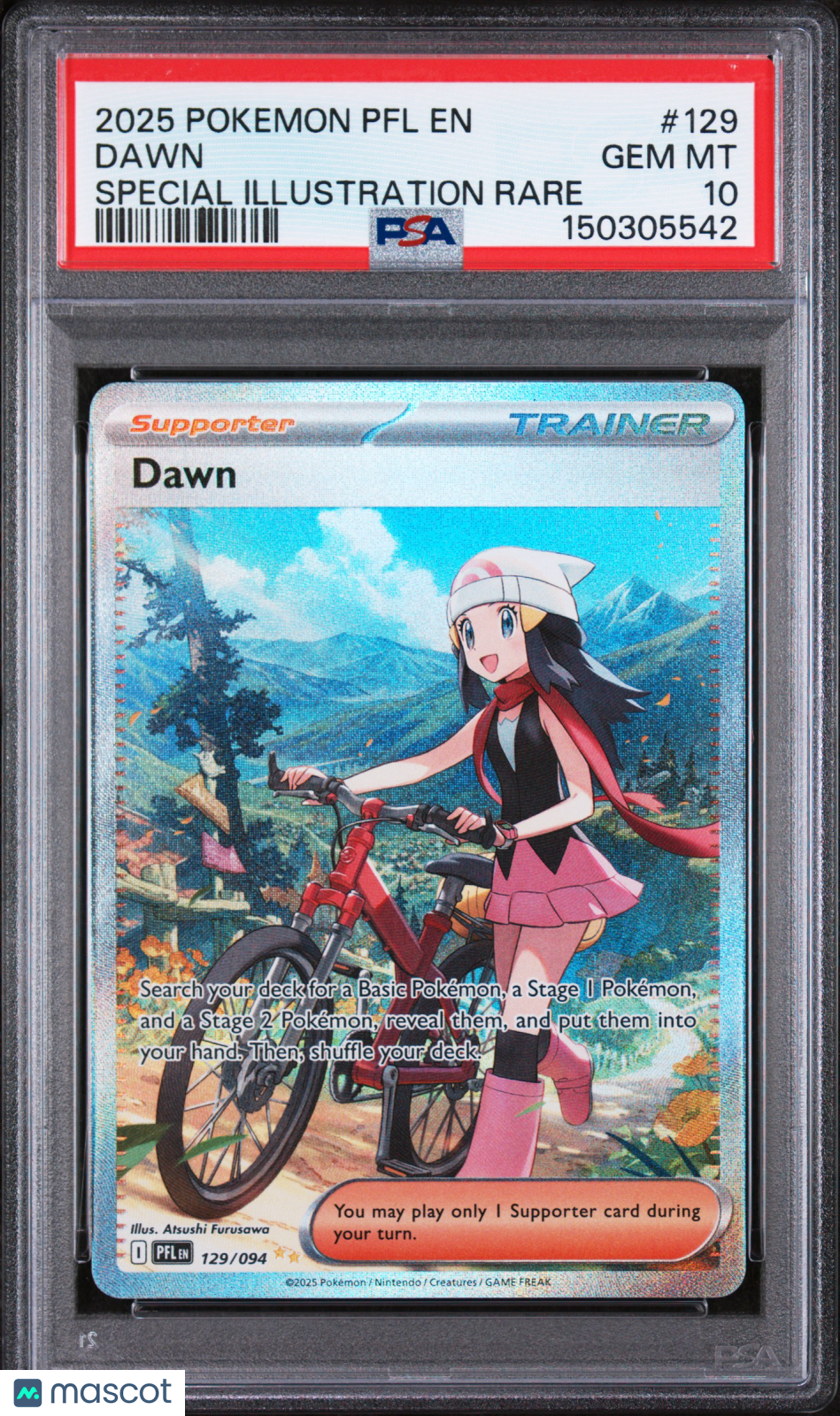 2025 Pokemon Pfl En-Phantasmal Flames Dawn Special Illustration Rare PSA 10