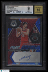 2022-23 Panini Mosaic Autographs Fast Break Blue Alperen Sengun BGS 9.0