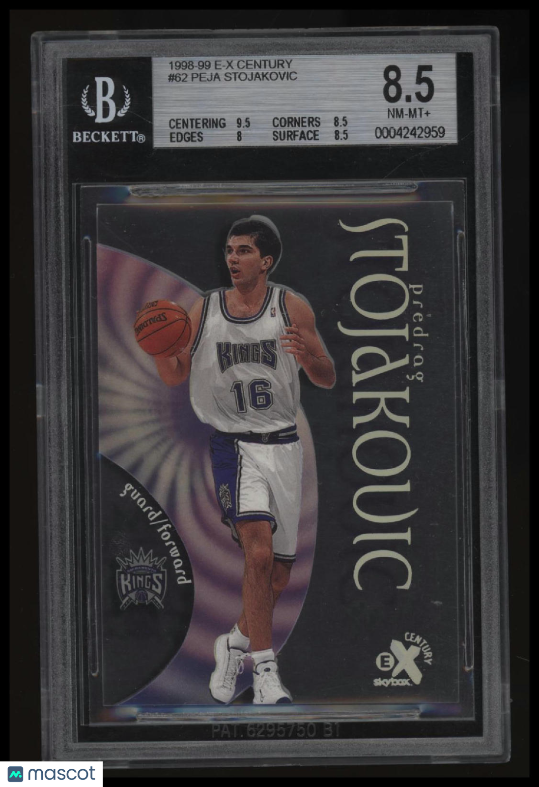 1998-99 E-X Century Peja Stojakovic BGS 8.5