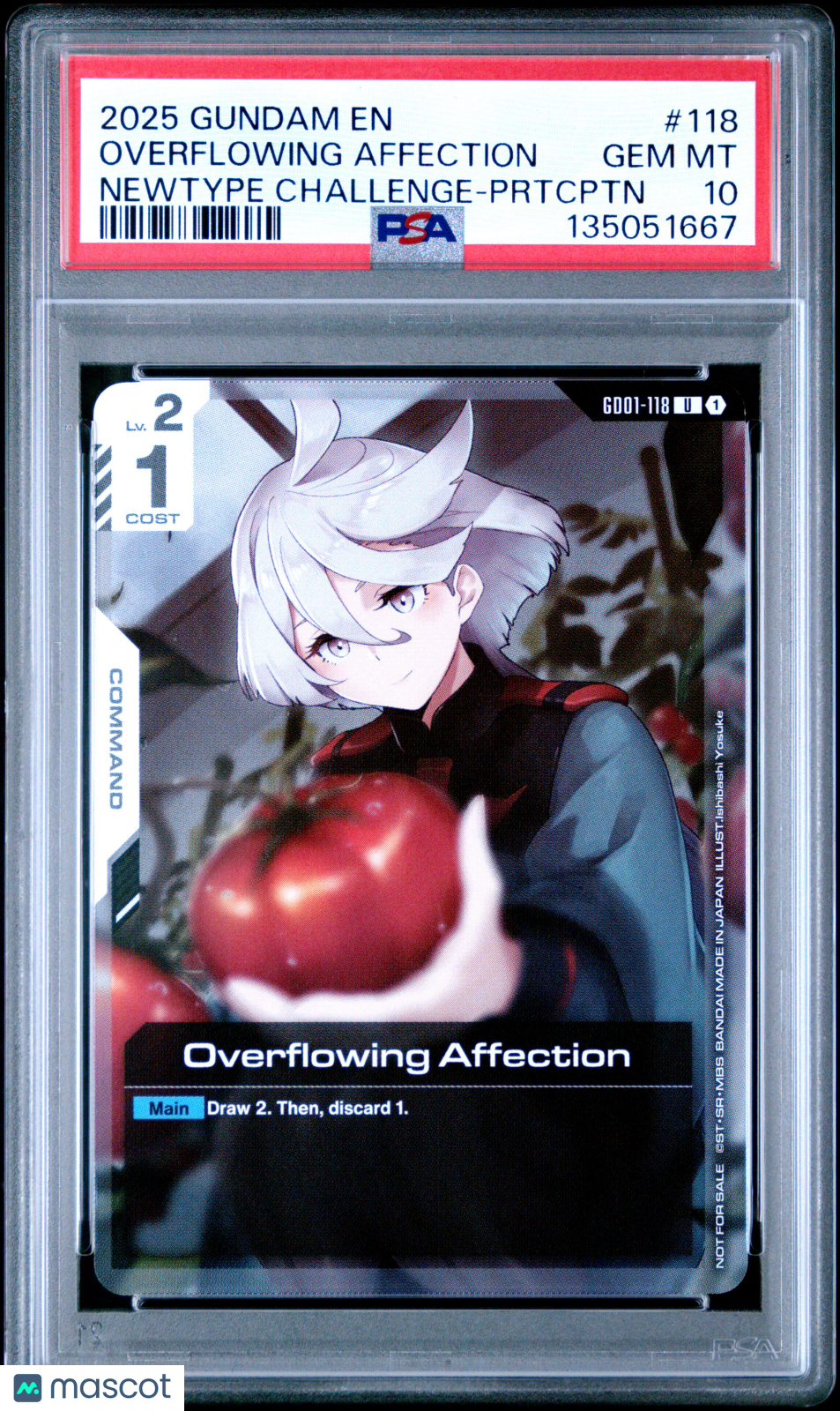 2025 Gundam Promos Overflowing Affection Newtype Challenge-Prtcptn PSA 10