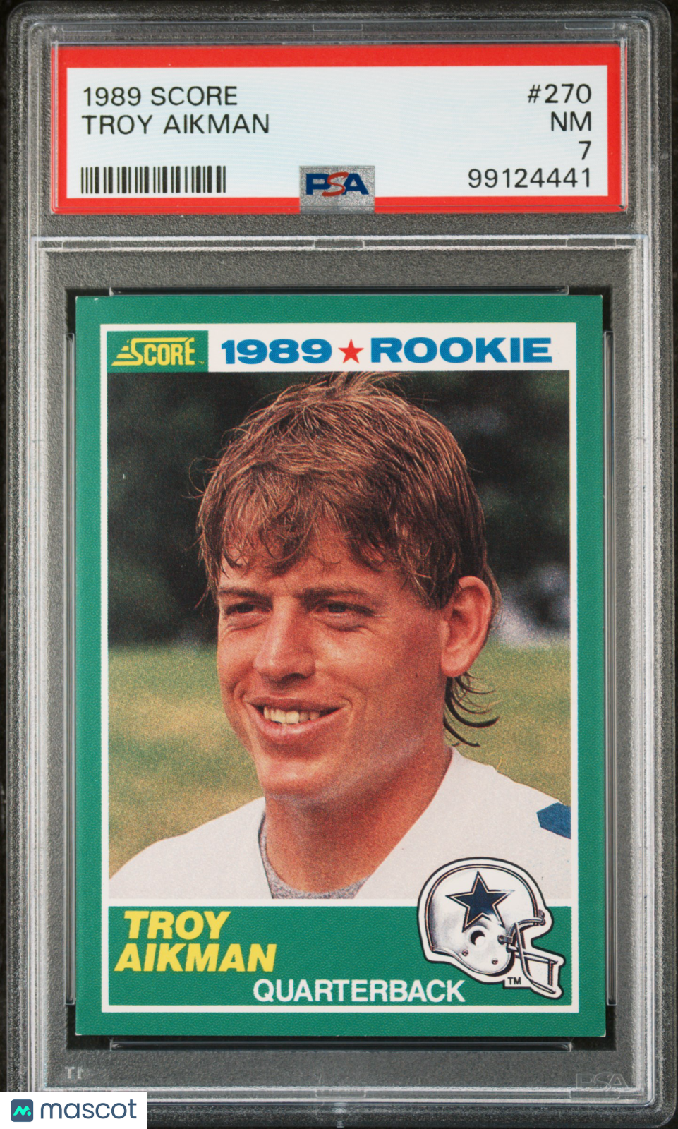 1989 Score Troy Aikman PSA 7