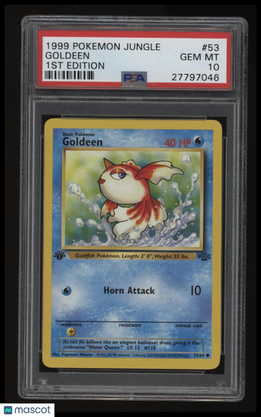 1999 Pokemon Jungle Goldeen 1st Edition PSA 10