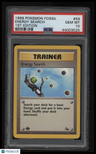 1999 Pokemon Fossil Energy Search 1st Edition PSA 10