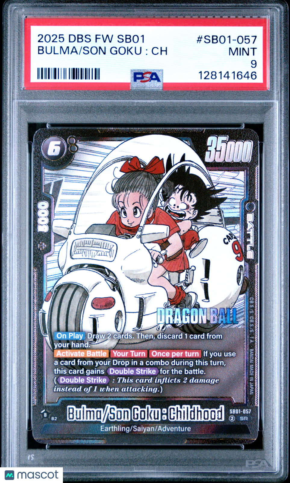 2025 Dragon Ball Super Fusion World Manga Booster 01 Bulma/Son Goku PSA 9