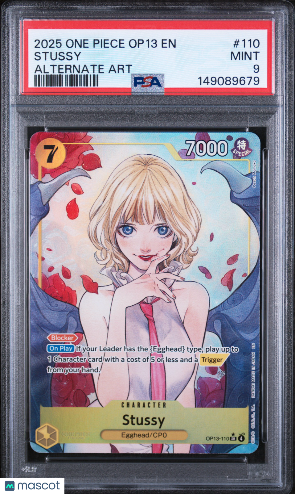 2025 One Piece Op13-Carrying On His Will Stussy Alternate Art PSA 9