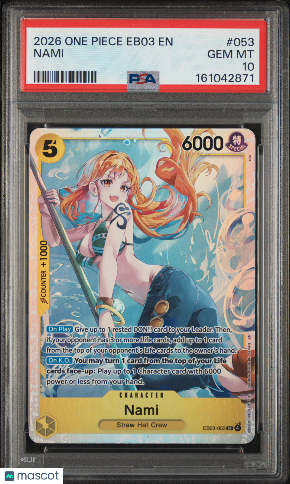 2026 One Piece Eb03-Extra Booster -One Piece Heroines Edition- Nami PSA 10