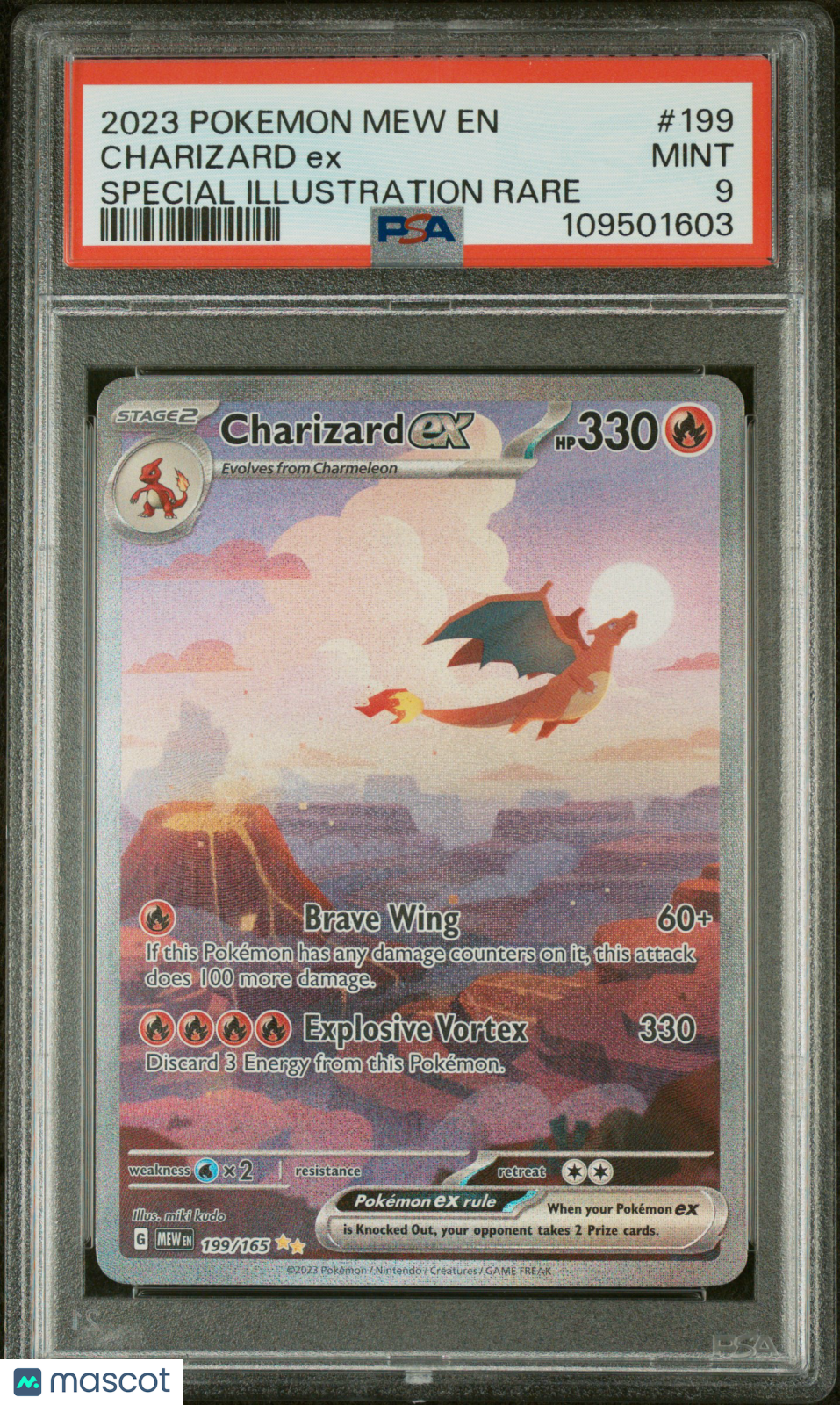 2023 Pokemon Mew En-151 Charizard Ex Special Illustration Rare PSA 9