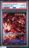 2024 One Piece Op09-Emperors In The New World Monkey D. Luffy Alt Art PSA 10
