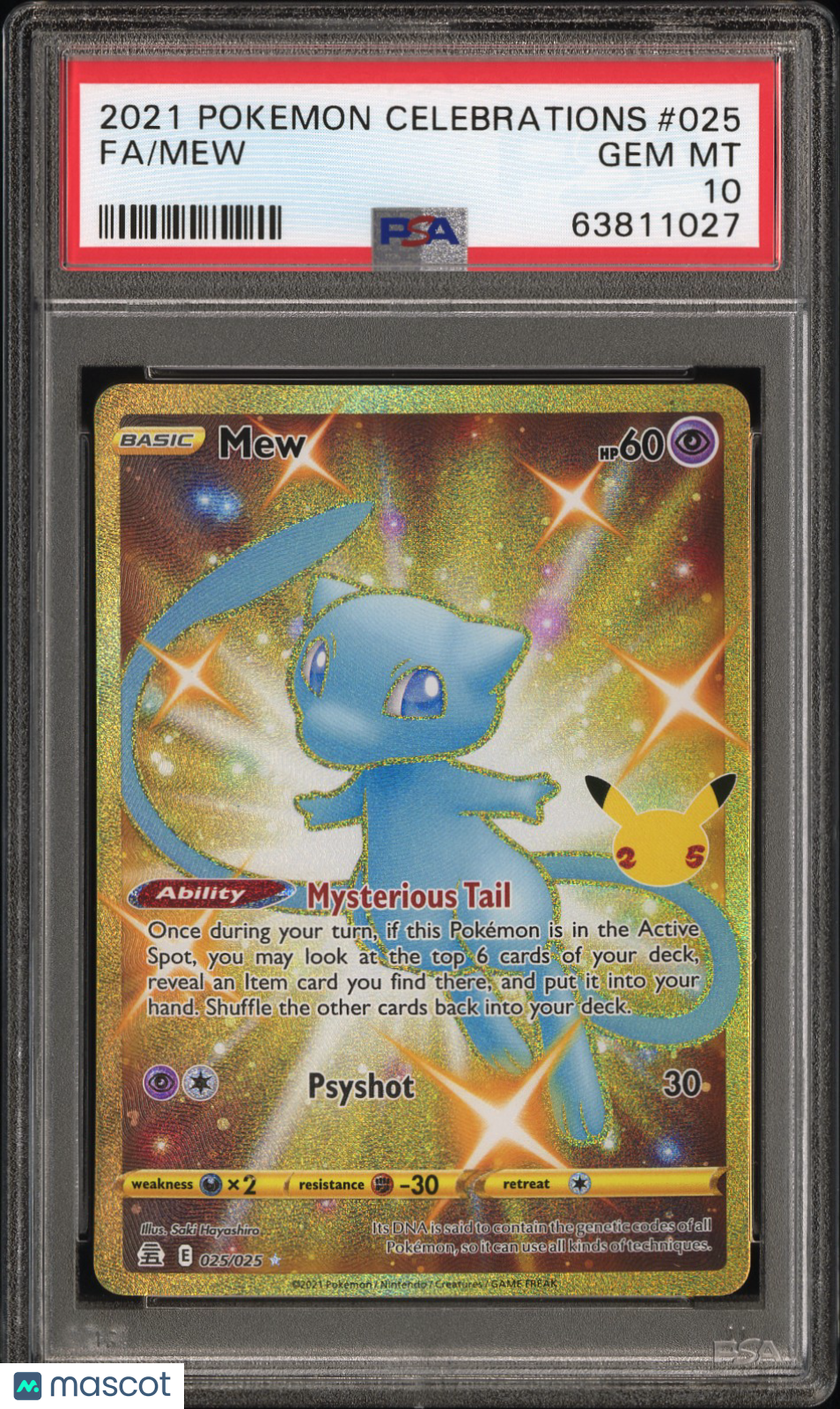 2021 Pokemon Celebrations Fa/Mew PSA 10