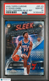 2025 Topps Chrome Sleek Finishers Vj Edgecombe Sleek Finishers-Blue Ref PSA 10