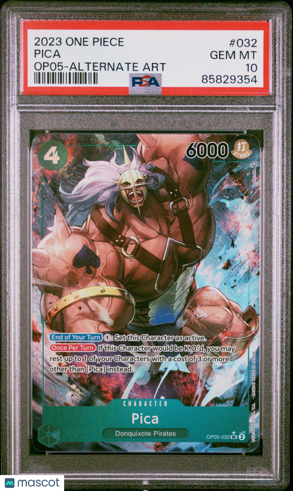 2023 One Piece Awakening Of The New Era Pica Op05-Alternate Art PSA 10