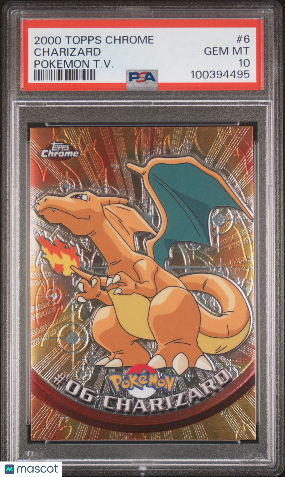 2000 Topps Chrome Pokemon T.V. Charizard Pokemon T.V. PSA 10