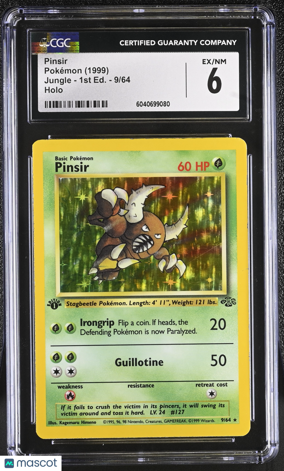1999 Jungle - 1st Ed. Pinsir CGC 6