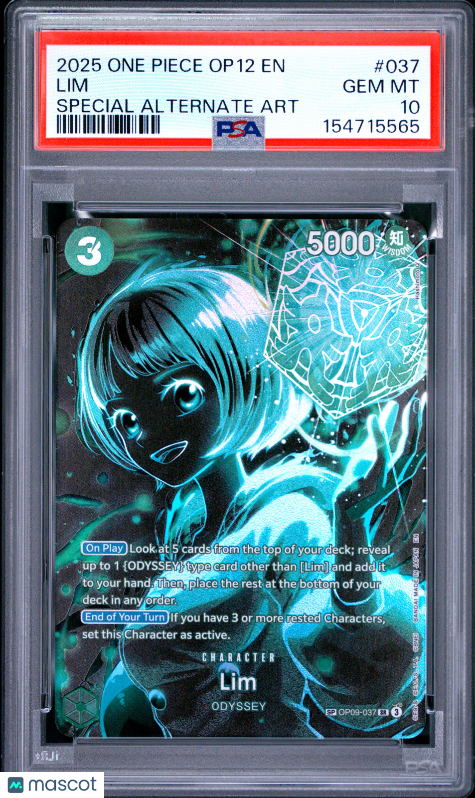2025 One Piece Op12-Legacy Of The Master Lim Special Alternate Art PSA 10