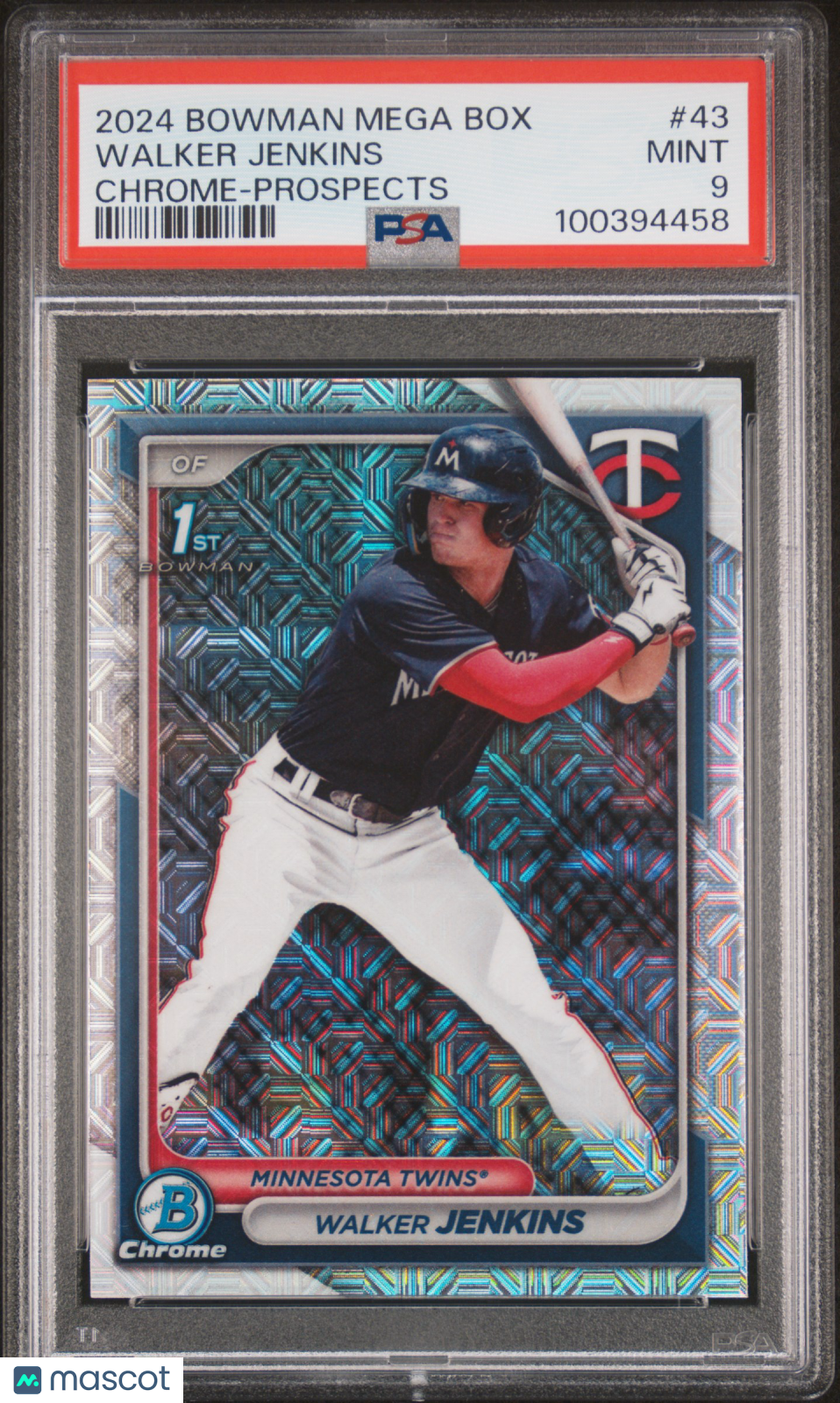 2024 Bowman Mega Box Chrome Prospects Walker Jenkins PSA 9