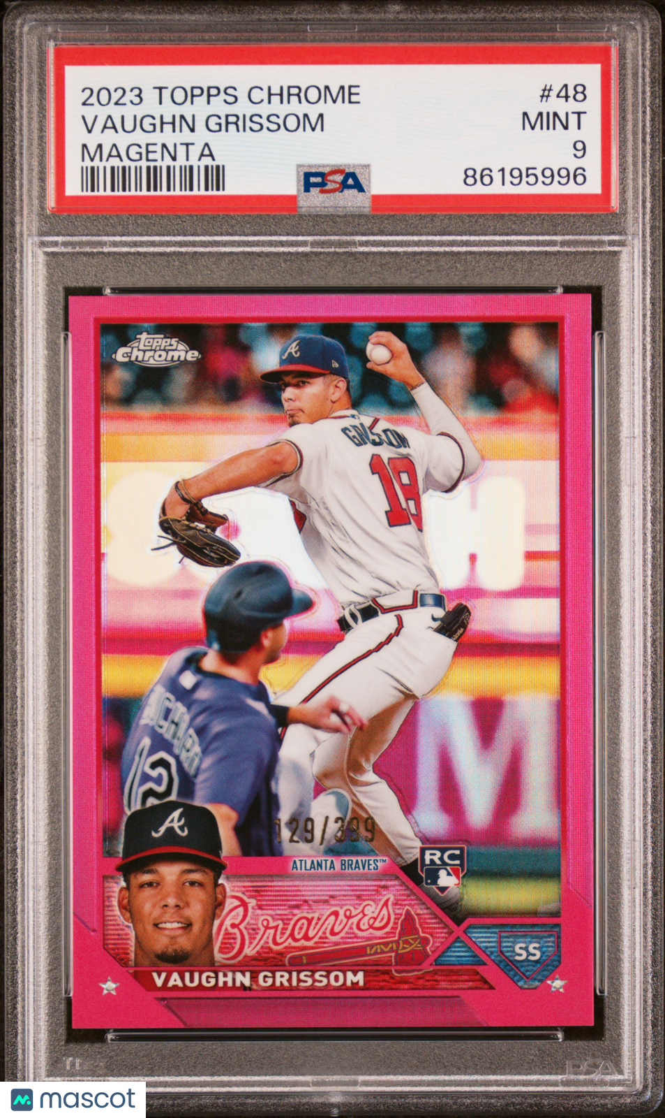 2023 Topps Chrome Vaughn Grissom Magenta Refractor PSA 9