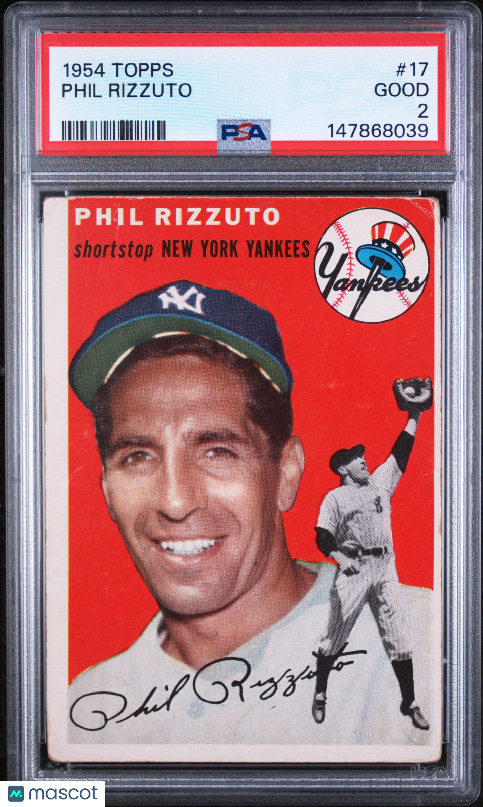 1954 Topps Phil Rizzuto PSA 2