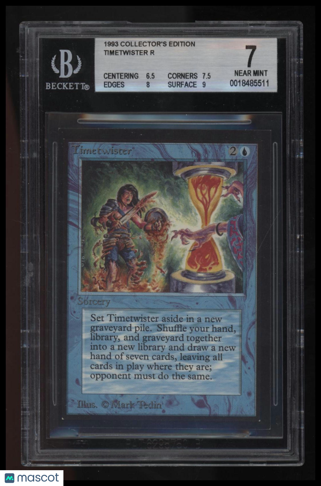 1993 Magic The Gathering Collector's Edition Timetwister R BGS 7.0