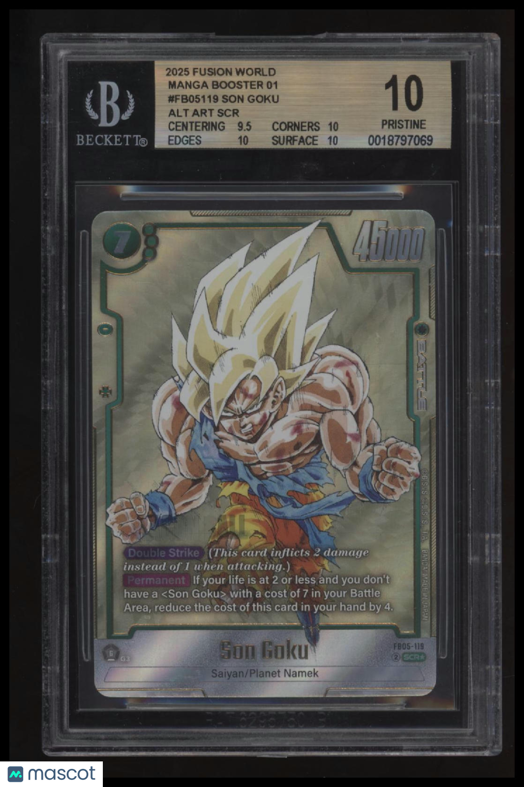 2025 Dragon Ball Fusion World Manga Booster 01 Son Goku ALT ART SCR BGS 10.0