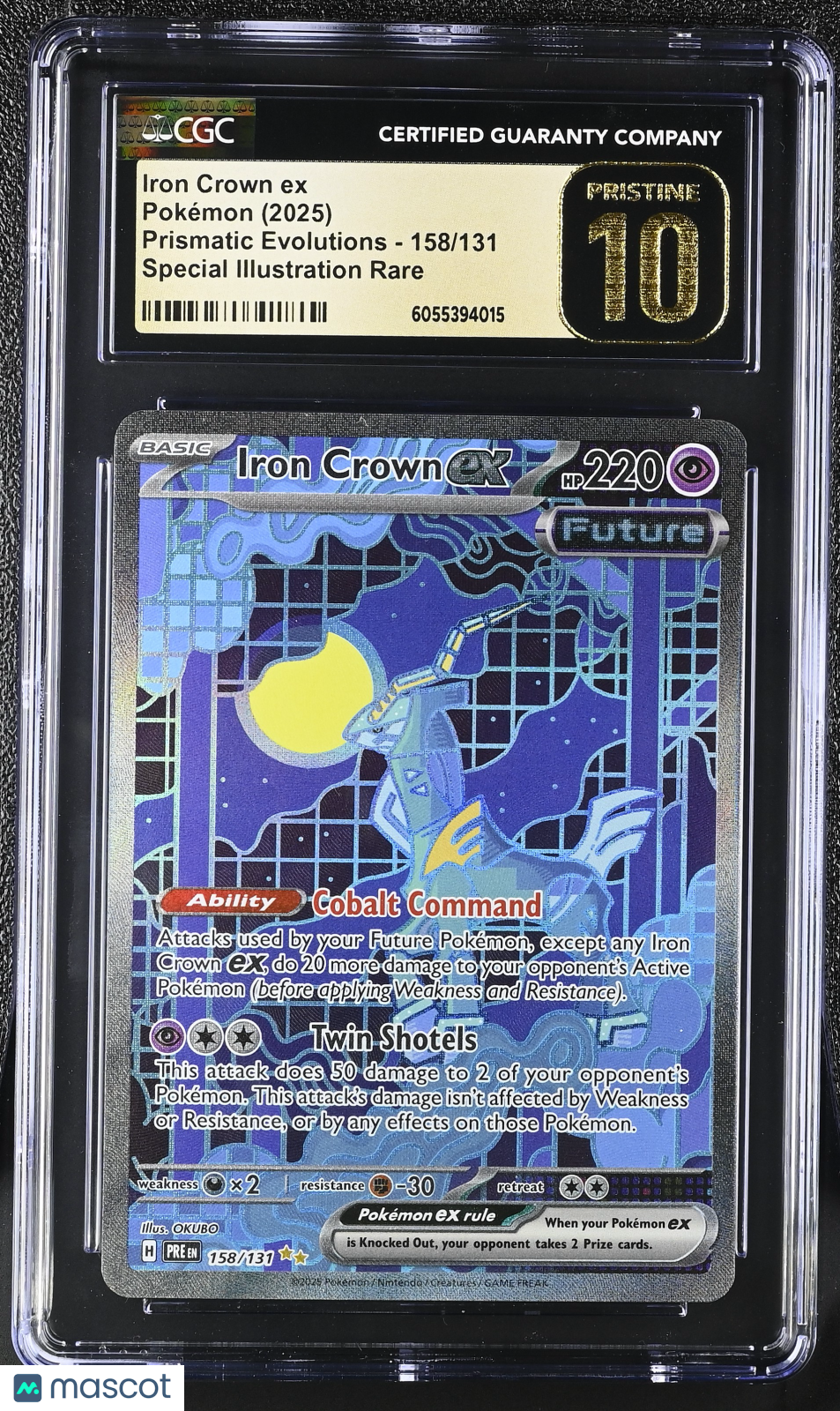 2025 Prismatic Evolutions Iron Crown ex CGC Pristine 10