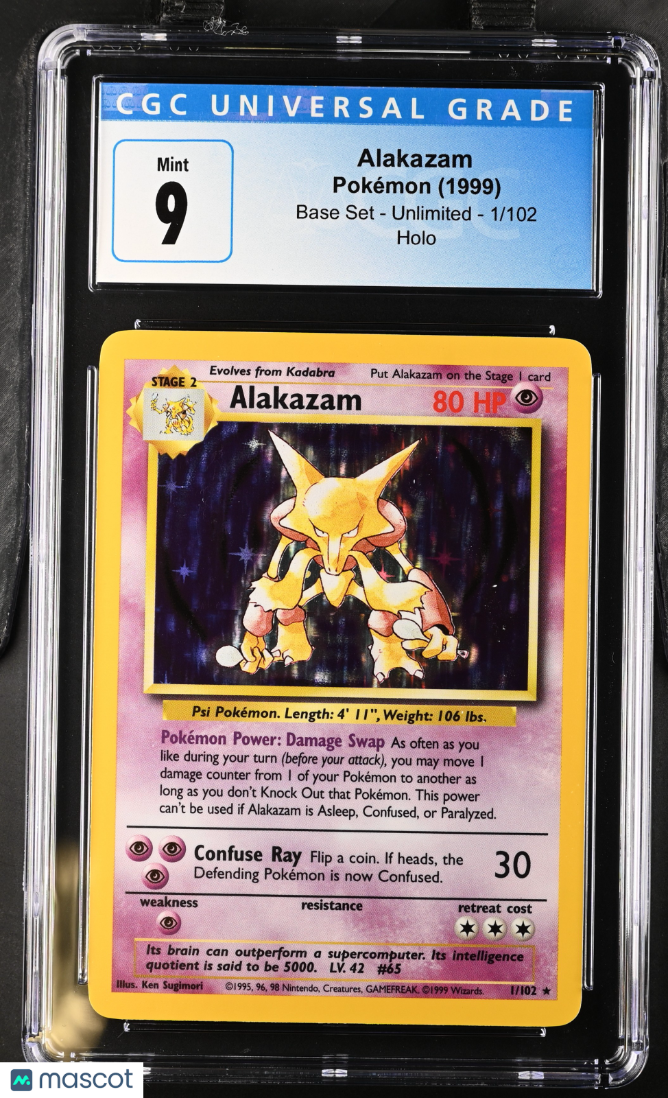 1999 Base Set Alakazam CGC 9