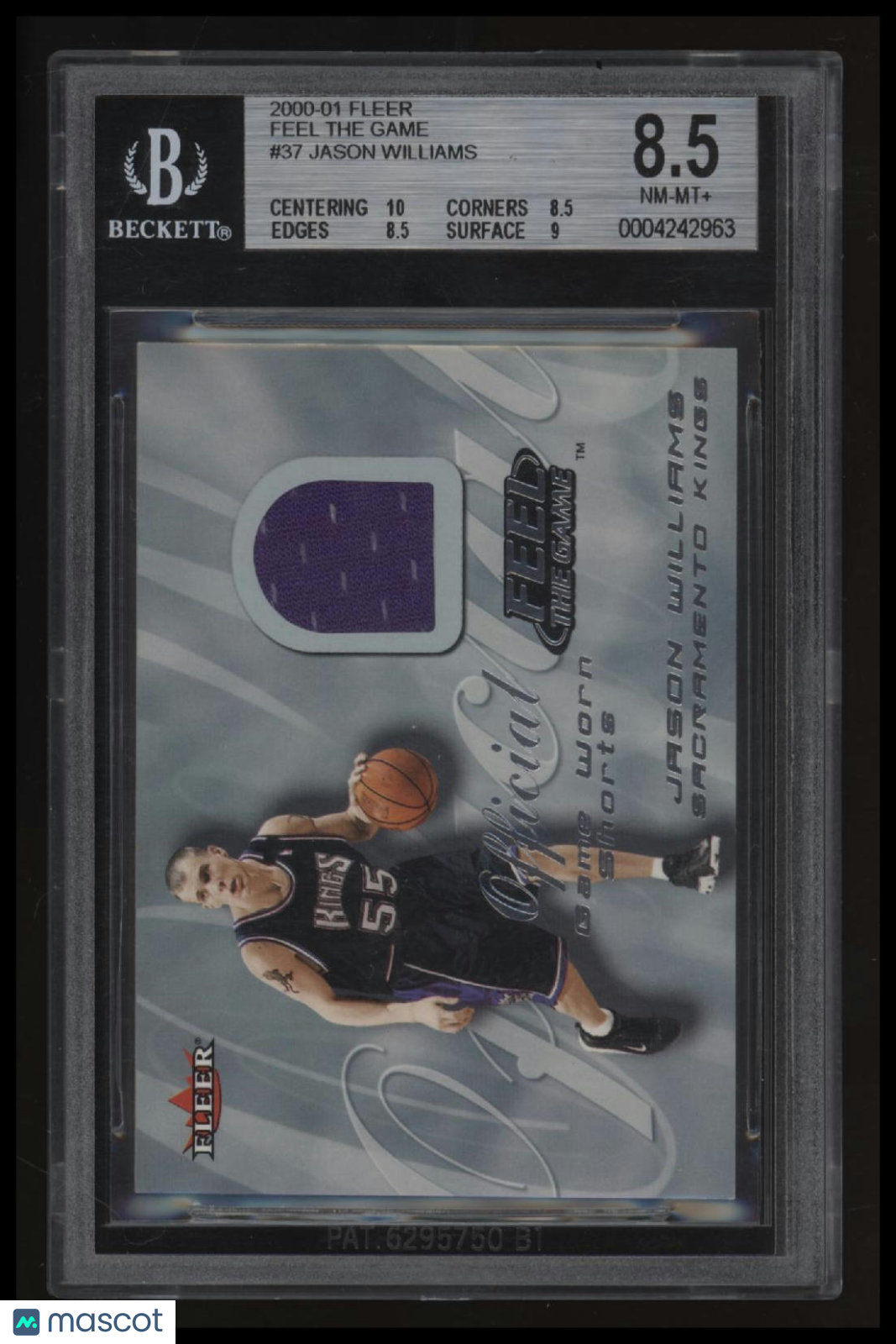 2000-01 Fleer Feel the Game Jason Williams BGS 8.5