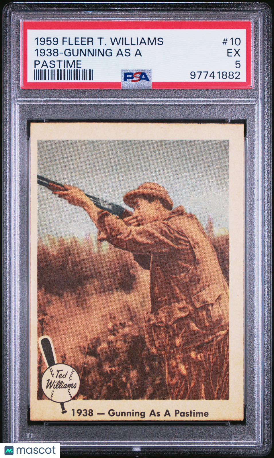 1959 Fleer Ted Williams 1938-Gunning As A Pastime PSA 5