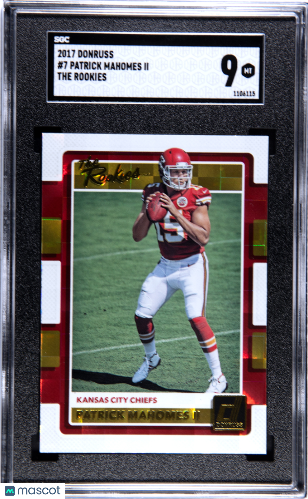 2017 Donruss Patrick Mahomes II The Rookies SGC 9