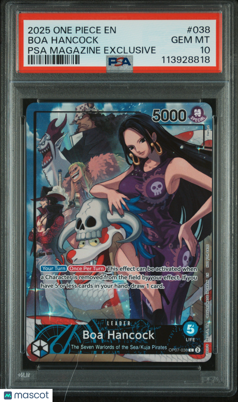 2025 One Piece Promos Boa Hancock Psa Magazine Exclusive PSA 10