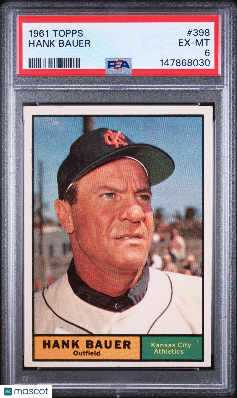 1961 Topps Hank Bauer PSA 6