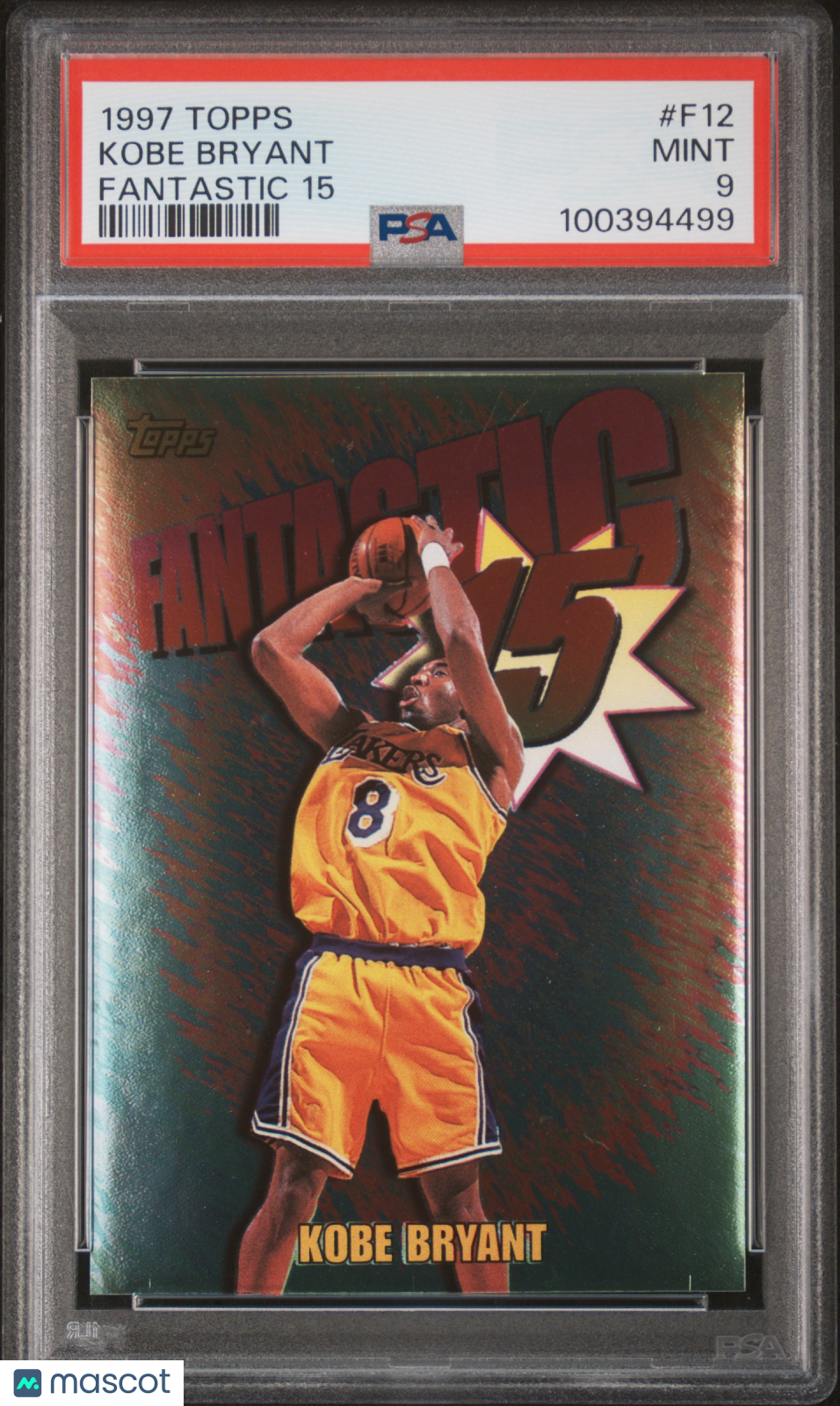 1997 Topps Fantastic 15 Kobe Bryant Fantastic 15 PSA 9