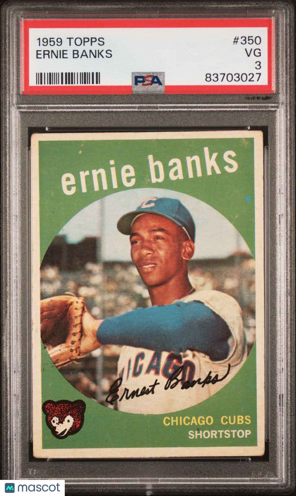 1959 Topps #350 Ernie Banks PSA 3