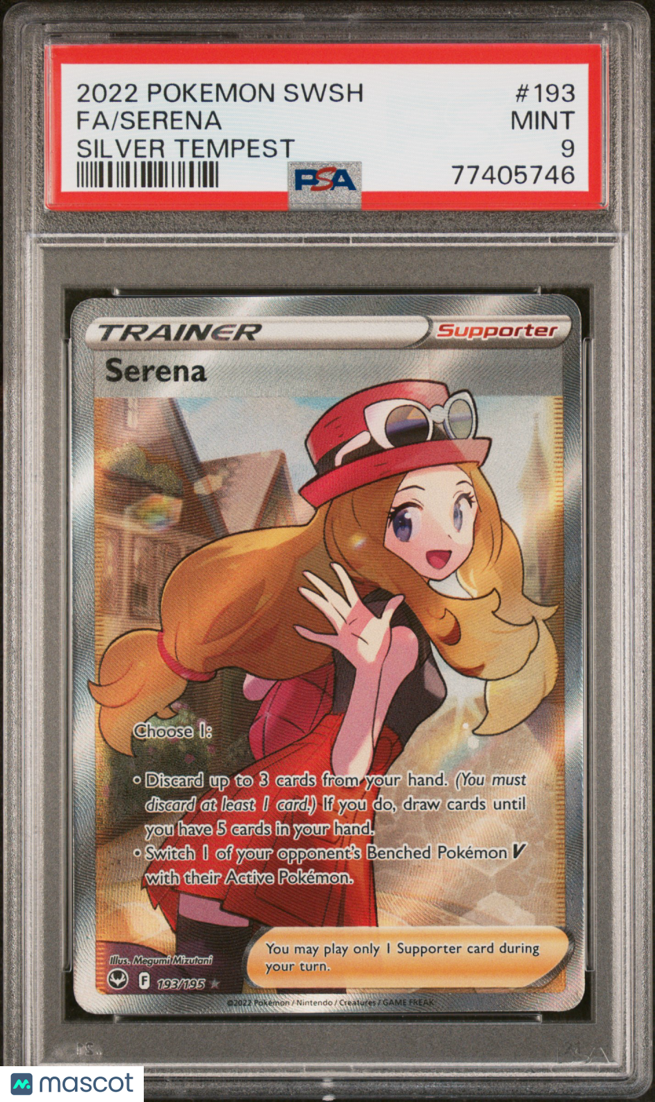 2022 Pokemon Sword & Shield Silver Tempest Fa/Serena Silver Tempest PSA 9