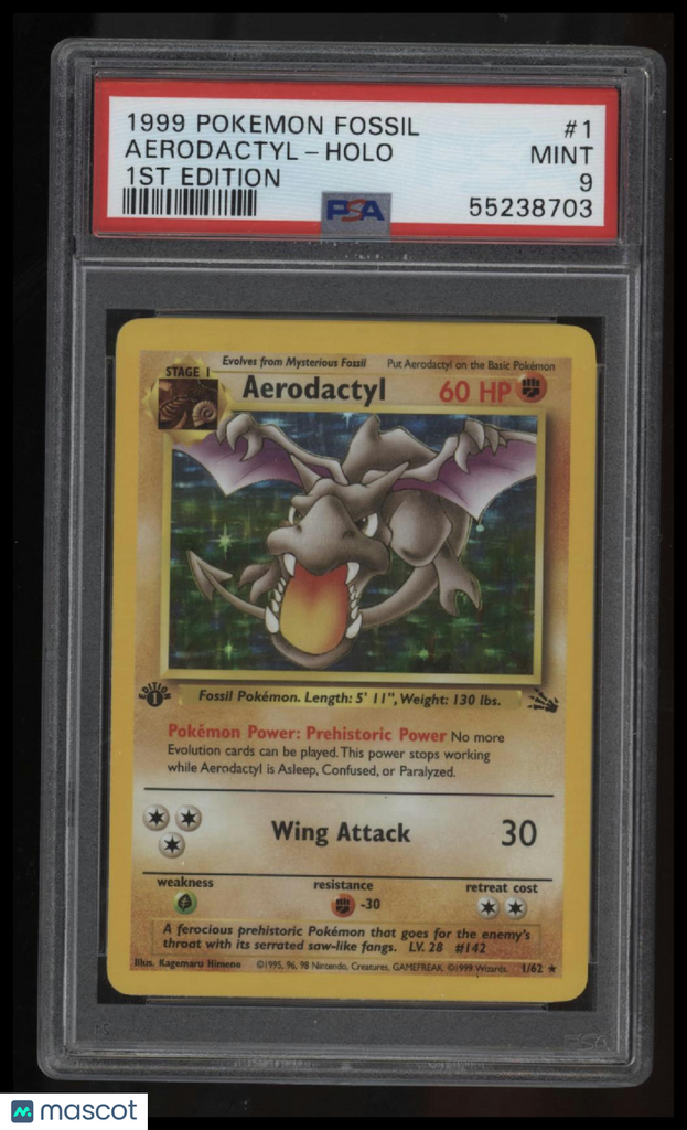 Aerodactyl Fossil store Holo 1999