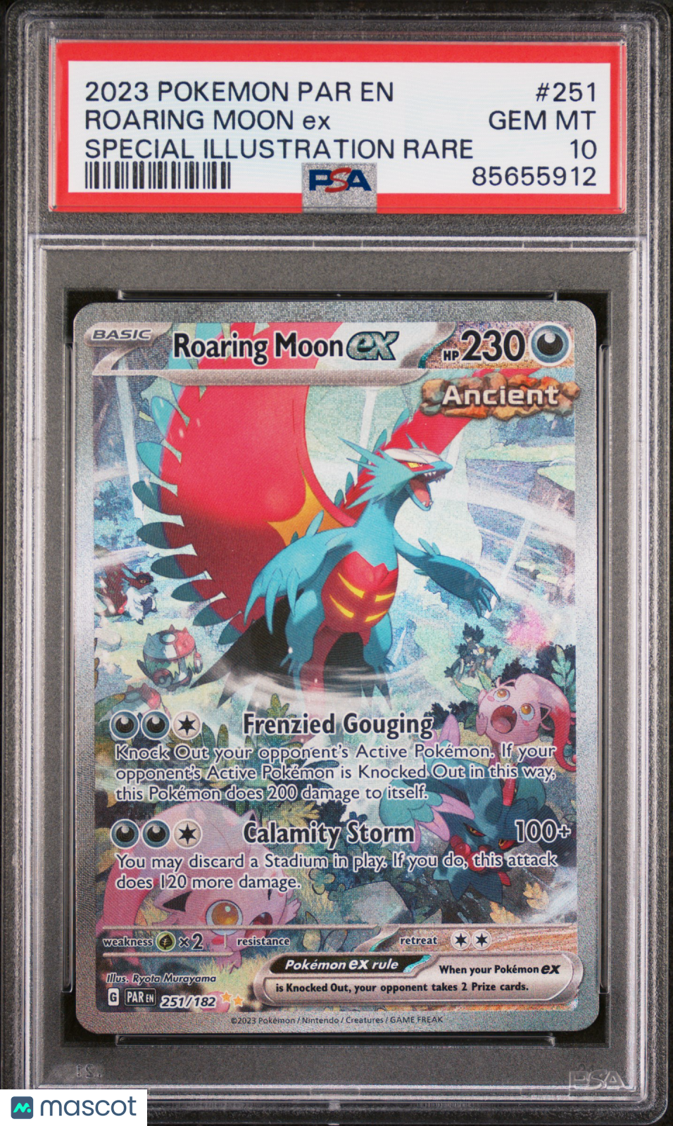 2023 Pokemon Par Paradox Rift Roaring Moon Ex Special Illustration Rare PSA 10
